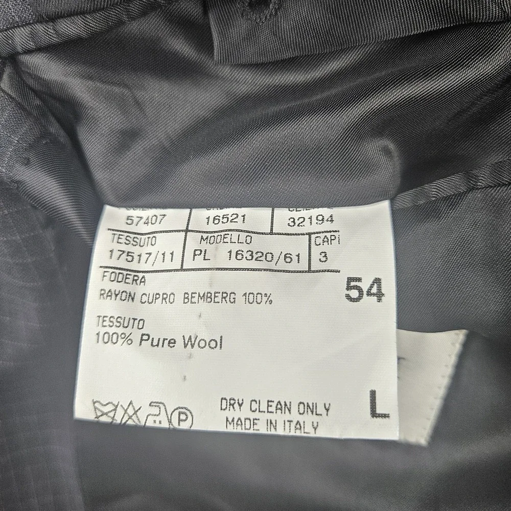 Canali Blazer Mens 44L 100% Wool Sport Coat Jacket Made In Italy Waffle Pattern